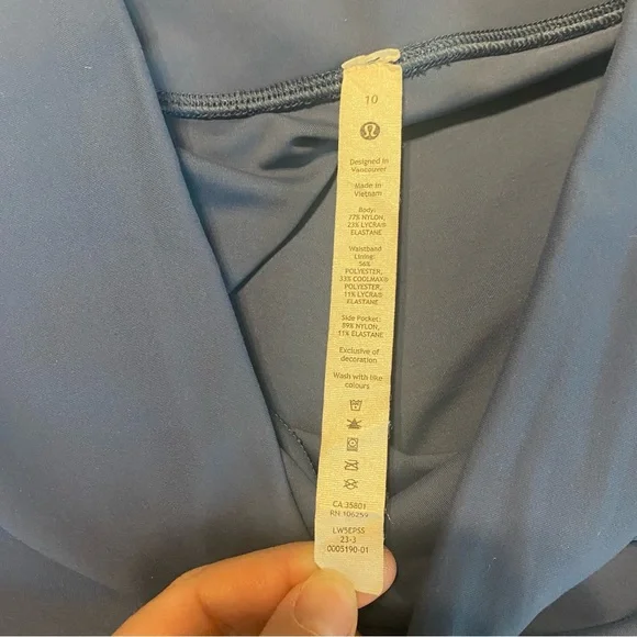 Lululemon Wunder Train High-Rise Tight With Pockets 25” Size 10 Water Drop - Picture 2 of 9